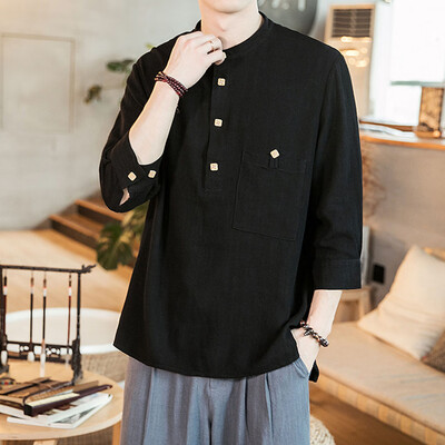 Tailored Mens Spring And Autumn Loose Fashion Casual Daily Solid Color 9-sleeve Shirt Top
Tailored Mens Spring And Autumn Loose Fashion Casual Daily Solid Color 9-sleeve Shirt Top