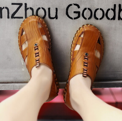 New leather sandals mens leather beach shoes mens cross-country handmade casual shoes mens breathable hole shoes shoes men 2019
New leather sandals mens leather beach shoes mens cross-country handmade casual shoes mens breathable hole shoes shoes men 2019