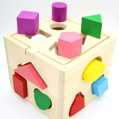 Gotoamei Kids Baby Wooden Learning Geometry Educational Toys Puzzle 3D IQ Puzzle For Kids