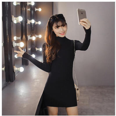 Women Knit Slim Autumn Winter Long Sleeve Dress Women Hip Sweaters Solid Color Long Tops Dress
Women Knit Slim Autumn Winter Long Sleeve Dress Women Hip Sweaters Solid Color Long Tops Dress