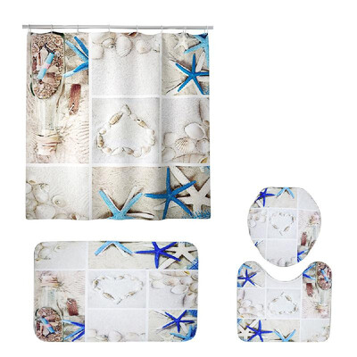 4Pcs 3D Digital Printing Mats Bath Mat Shower Curtain Toilet Cover Pedestal Mat Summer Turtle Octopus Starfish Pattern Mats Kit
4Pcs 3D Digital Printing Mats Bath Mat Shower Curtain Toilet Cover Pedestal Mat Summer Turtle Octopus Starfish Pattern Mats Kit