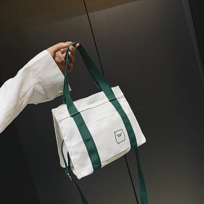 Tailored Fashion Lady Canvas Pig Color Matching Wild Handbag Shoulder Bag Messenger Bag
Tailored Fashion Lady Canvas Pig Color Matching Wild Handbag Shoulder Bag Messenger Bag