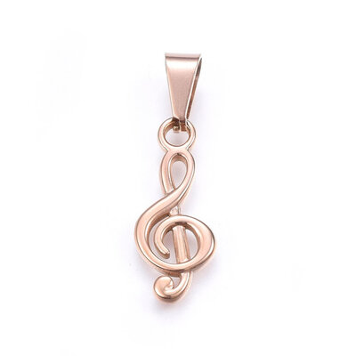 304 Stainless Steel Pendants Musical Note Rose Gold 26x11x2mm Hole 10x5mm
304 Stainless Steel Pendants Musical Note Rose Gold 26x11x2mm Hole 10x5mm