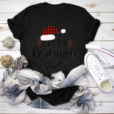 Tailored Womens Christmas Letter Printed Round Neck Short Sleeve T-shirts Tops Blouse
Tailored Womens Christmas Letter Printed Round Neck Short Sleeve T-shirts Tops Blouse