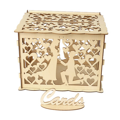 DIY Wooden Wedding Card Box with Lock&Card Sign Rustic Hollow Gift Card Holder for Reception Wedding Anniversary Party Decorat
DIY Wooden Wedding Card Box with Lock&Card Sign Rustic Hollow Gift Card Holder for Reception Wedding Anniversary Party Decorat