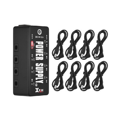 Xvive V19 Compact Size Power Supply Station 8 Isolated DC Outputs for 9V 18V Guitar Effects with Power Cables Power Adapter
Xvive V19 Compact Size Power Supply Station 8 Isolated DC Outputs for 9V 18V Guitar Effects with Power Cables Power Adapter