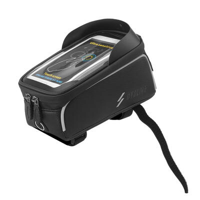 Touchscreen Bicycle Frame Saddle Bag Cycling Top Waterproof Tube Bag Case