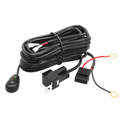 LED Light Bar Wiring Harness Kit 12V 40Amp Fuse Relay ONOFF Switch NEW