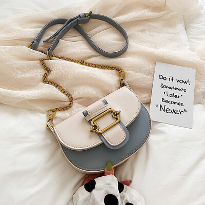 Qiao Bani 2019 new Korean fashion Dongdaemun hit color elliptical saddle bag slant diagonal cross-flow PU handbag
Qiao Bani 2019 new Korean fashion Dongdaemun hit color elliptical saddle bag slant diagonal cross-flow PU handbag