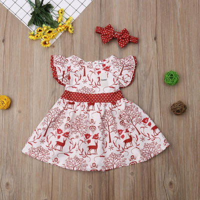 Christmas Toddler Girl Dress Kids Baby Girls Deer Printed Bows Girls Pageant Party Wedding Gown Dress with Red Headband
Christmas Toddler Girl Dress Kids Baby Girls Deer Printed Bows Girls Pageant Party Wedding Gown Dress with Red Headband