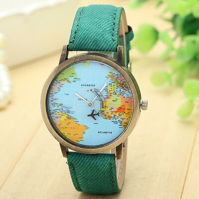Top Brand Fashion Plane And World Map Denim Fabric Band Watch Casual Women Wristwatches Quartz Watch Relogio Feminino Gift F
Top Brand Fashion Plane And World Map Denim Fabric Band Watch Casual Women Wristwatches Quartz Watch Relogio Feminino Gift F