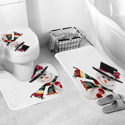 Gobestart 3Pcs Christmas shower Curtain Bathroom Anti-slip Carpet Rug Toilet Cover Mat Set
Gobestart 3Pcs Christmas shower Curtain Bathroom Anti-slip Carpet Rug Toilet Cover Mat Set