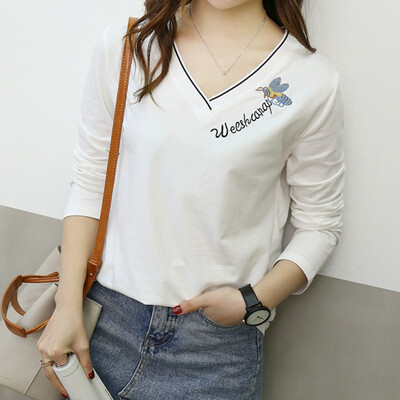 Female T-Shirts Autumn Long Sleeve Tee Cute Printed Women Harajuku Solid Loose T-Shirts Lady Girls Basic Tops
Female T-Shirts Autumn Long Sleeve Tee Cute Printed Women Harajuku Solid Loose T-Shirts Lady Girls Basic Tops