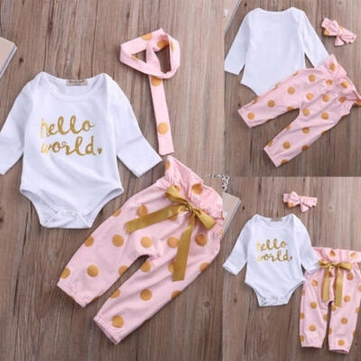 Newborn Infant Baby Girls Long Sleeve HELLO WORLD Romper Tops Long Pants Outfit Clothes Set
Newborn Infant Baby Girls Long Sleeve HELLO WORLD Romper Tops Long Pants Outfit Clothes Set