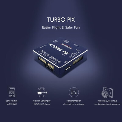 RadioLink TURBO PIX V11 Module PPM SBUS Flight Controller MPU6500 for RC Drone Airplane Helicopter Slider Cars Boats Robots
RadioLink TURBO PIX V11 Module PPM SBUS Flight Controller MPU6500 for RC Drone Airplane Helicopter Slider Cars Boats Robots