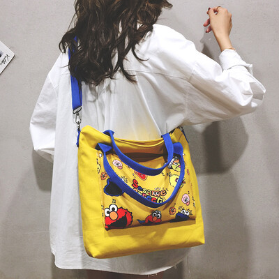 Tote bag female 2019 new Japanese Harajuku large capacity wideband Messenger bag Sesame Street canvas shoulder bag
Tote bag female 2019 new Japanese Harajuku large capacity wideband Messenger bag Sesame Street canvas shoulder bag