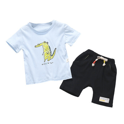 Summer Baby Boys Clothes Short Sleeve Cartoon Animal Print Tops T-shirtShorts Kid Clothes Casual Outfits Sets
Summer Baby Boys Clothes Short Sleeve Cartoon Animal Print Tops T-shirtShorts Kid Clothes Casual Outfits Sets