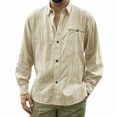 Fashion Men Casual Dress T Shirt Long Sleeve Loose Linen Shirts Tops Tee Blouse -3XL
Fashion Men Casual Dress T Shirt Long Sleeve Loose Linen Shirts Tops Tee Blouse -3XL