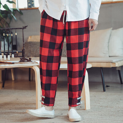 Gobestart Mens Casual Vintage Style Loose Cotton Linen Patchwork Plaid Printing Long Pant
Gobestart Mens Casual Vintage Style Loose Cotton Linen Patchwork Plaid Printing Long Pant