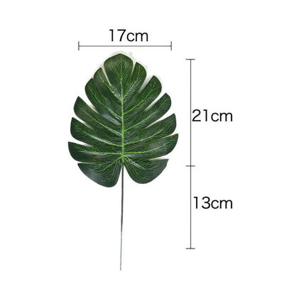 20pcs Artificial Fake Monstera Palm Leaves Leaf-shaped Green Plants Wedding DIY Decoration Flowers Arrangement Plant Leaf