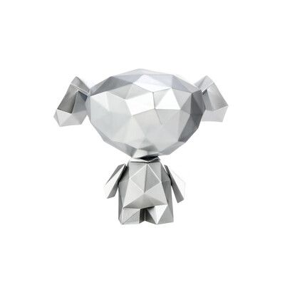 JOY high-end ornaments cut face doll silver