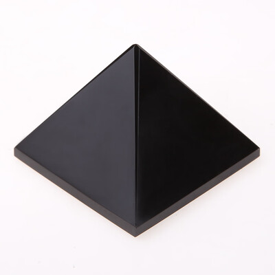 50-60g Natural Obsidian quartz Pyramid Crystal Stone Healing Home Decor