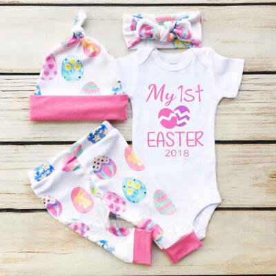 Easter 4PCS Newborn Infant Baby Girl Romper TopsLong PantsHatHeadband Outfit Clothes
Easter 4PCS Newborn Infant Baby Girl Romper TopsLong PantsHatHeadband Outfit Clothes