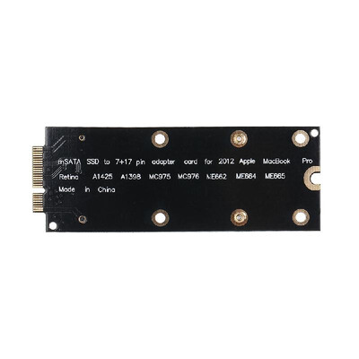 mSATA SSD to 717Pin Adapter Card for 2012 Apple Macbook Pro Retina A1425 A1398 Mini PCI-E SATA SSD Converter Card
mSATA SSD to 717Pin Adapter Card for 2012 Apple Macbook Pro Retina A1425 A1398 Mini PCI-E SATA SSD Converter Card