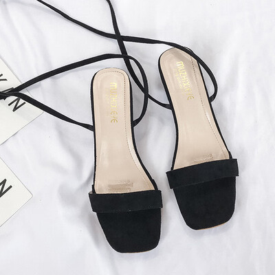 Fairy Style Korean version of the one-figure strap mid-heeled sandals summer thick heeled high-heeled womens shoes Roman shoes
Fairy Style Korean version of the one-figure strap mid-heeled sandals summer thick heeled high-heeled womens shoes Roman shoes