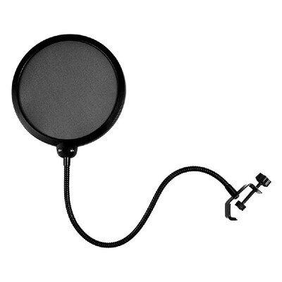 Microphone Wind Screen Pop Filter Round Shape Mic Wind Mask Shield Screen Double-layer Cloth Mesh with Metal Stand Clip for Broadc
Microphone Wind Screen Pop Filter Round Shape Mic Wind Mask Shield Screen Double-layer Cloth Mesh with Metal Stand Clip for Broadc