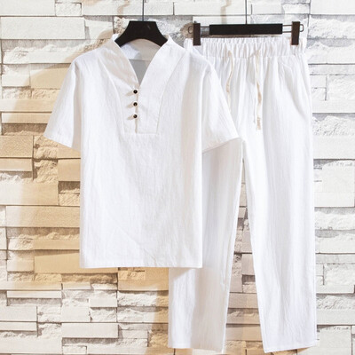 Toponeto Mens Baggy Cotton Linen Pocket Solid Short Sleeve Retro T Shirts Top Pant Suits
Toponeto Mens Baggy Cotton Linen Pocket Solid Short Sleeve Retro T Shirts Top Pant Suits