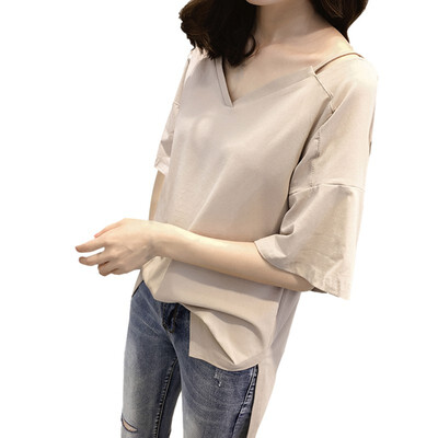 Selling Student Leisure V-nack T-shirt Summer Tops Female Short Sleeve Loose Plus Size Thin Girl Clothes
Selling Student Leisure V-nack T-shirt Summer Tops Female Short Sleeve Loose Plus Size Thin Girl Clothes