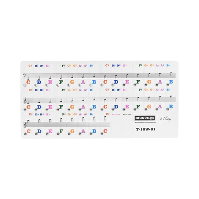 Transparent Removable Piano Keyboard Stickers for 61-key Keyboards for Kids Beginners Piano Practice
Transparent Removable Piano Keyboard Stickers for 61-key Keyboards for Kids Beginners Piano Practice