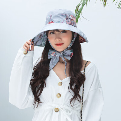Sunshade womens summer new two-purpose pure cotton print folding cloth cap Korean strap bow big edge cap
Sunshade womens summer new two-purpose pure cotton print folding cloth cap Korean strap bow big edge cap