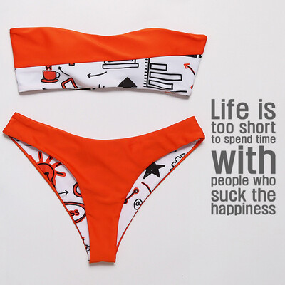 Roseonmyhand Women Swimwear Bikini Set Print Leaves Push-Up Padded Bathing Swimsuit Beachwear
Roseonmyhand Women Swimwear Bikini Set Print Leaves Push-Up Padded Bathing Swimsuit Beachwear