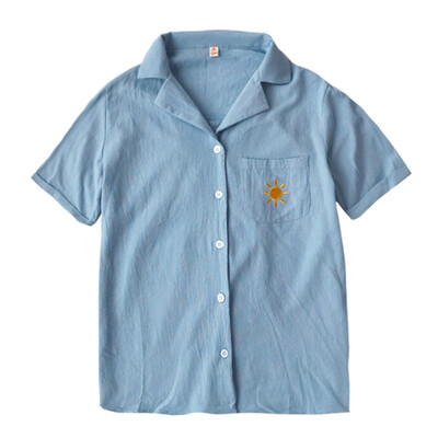 Korean Embroidery Cotton Shirt 2019 Summer New Fashion Women Blouse Lapel Short Sleeve Casual Tops Ladies Shirt Blusas Feminina
Korean Embroidery Cotton Shirt 2019 Summer New Fashion Women Blouse Lapel Short Sleeve Casual Tops Ladies Shirt Blusas Feminina