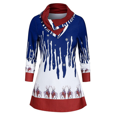 Gobestart Womens Winter O-Neck Long Sleeve Christmas Printed Cowl Collar Casual T Shirt
Gobestart Womens Winter O-Neck Long Sleeve Christmas Printed Cowl Collar Casual T Shirt