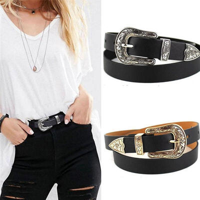 Details about Hup Women Black Leather Western Cowgirl Waist Belt Waistband Single Metal Buckle
Details about Hup Women Black Leather Western Cowgirl Waist Belt Waistband Single Metal Buckle