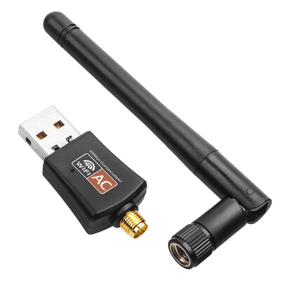 USB WiFi Adapter 600Mbps Dual Band Wireless Network Adapter Dongle 24GHz 50GHz Ethernet 80211AC w Antenna for Laptop Desktop
USB WiFi Adapter 600Mbps Dual Band Wireless Network Adapter Dongle 24GHz 50GHz Ethernet 80211AC w Antenna for Laptop Desktop