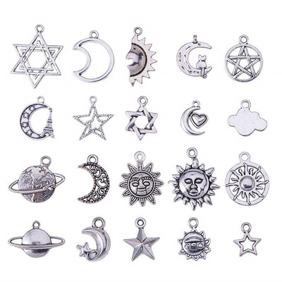 PH PANDAHALL 40 Pcs Tibetan Alloy Stars Sun Moon Planet Universe Charms Pendants 20 Styles Crafting
PH PANDAHALL 40 Pcs Tibetan Alloy Stars Sun Moon Planet Universe Charms Pendants 20 Styles Crafting