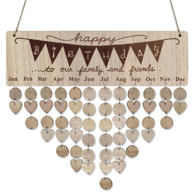 Wooden Calendar Board Sign Family Celebration&Birthday Reminder DIY Wood Craft for Home Decoration
Wooden Calendar Board Sign Family Celebration&Birthday Reminder DIY Wood Craft for Home Decoration