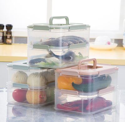Refrigerator fresh box Double layer multi-layer food storage box Portable rectangular storage box
Refrigerator fresh box Double layer multi-layer food storage box Portable rectangular storage box