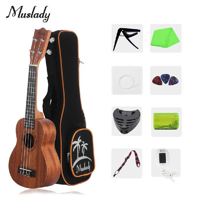 Muslady 21 Inch Soprano Ukulele Ukelele Mahogany Wood with Carry Bag Uke Strap Strings Clip-on Tuner Cleaning Cloth Finger Maraca
Muslady 21 Inch Soprano Ukulele Ukelele Mahogany Wood with Carry Bag Uke Strap Strings Clip-on Tuner Cleaning Cloth Finger Maraca