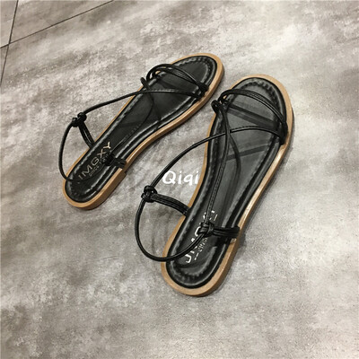 Sandals women 2019 new Joker toe strap with ins flat-bottomed primordial wind outside wear
Sandals women 2019 new Joker toe strap with ins flat-bottomed primordial wind outside wear