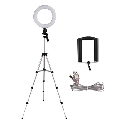Portable 10 Inch LED Ring Light Kit Fill-in Video Light Set with Adjustable Tripod Stand Phone Clamp Bi-color Dimmable 3200-6500K
Portable 10 Inch LED Ring Light Kit Fill-in Video Light Set with Adjustable Tripod Stand Phone Clamp Bi-color Dimmable 3200-6500K