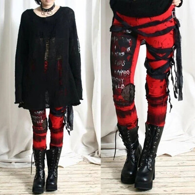 Tailored Womens Cool Ultra Gathered Pants Gothic Rocker Distressed Punk Tie Leggings
Tailored Womens Cool Ultra Gathered Pants Gothic Rocker Distressed Punk Tie Leggings