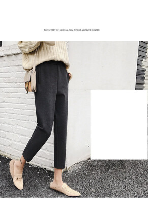 Fallwinter harem 2018 new Korean relaxed nine point pants high-waisted&small feet woollen turnip pants female
Fallwinter harem 2018 new Korean relaxed nine point pants high-waisted&small feet woollen turnip pants female