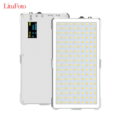 LituFoto F18 Portable LED Video Light Lamp Fill-in Light 3200-5600K Brightness 5-100 CRI 96 with Power Bank Function Display Sc
LituFoto F18 Portable LED Video Light Lamp Fill-in Light 3200-5600K Brightness 5-100 CRI 96 with Power Bank Function Display Sc