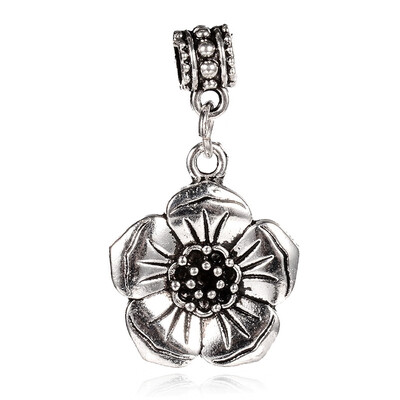 Tibetan Style Large Hole Alloy European Dangle Beads Flower Antique Silver 37mm Hole 5mm
Tibetan Style Large Hole Alloy European Dangle Beads Flower Antique Silver 37mm Hole 5mm