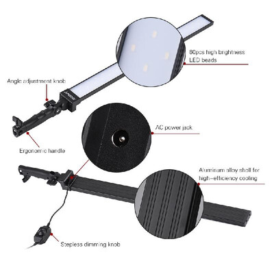 Andoer Photography Studio LED Lighting Kit Dimmable LED Video Light Handheld Fill Light with Light Stand 36W 5500K CRI90 for Shoo
Andoer Photography Studio LED Lighting Kit Dimmable LED Video Light Handheld Fill Light with Light Stand 36W 5500K CRI90 for Shoo